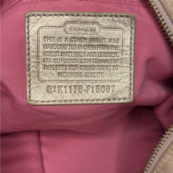 Coach Beige and Gold Signature Shoulder Bag 2011 - Picture 7 of 7